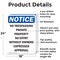 Signmission No Trespassing Private Property OSHA Notice Sign, Aluminum, 18in W x 24in L, 2PK OS-2PACK-NS-A-1824-V-14979 - alternate 2
